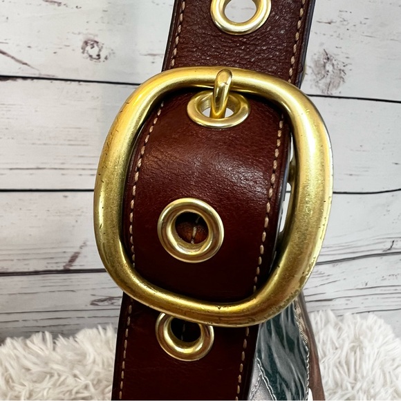 Coach Holiday Patchwork Bleecker Duffle Shoulder Bag Y2k - Picture 10 of 17